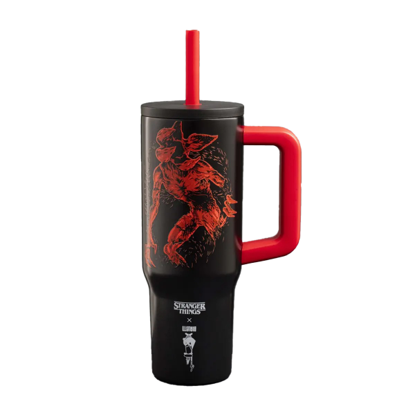 Bialetti Stranger Things termohrnek s brčkem a rukojetí - 900 ml