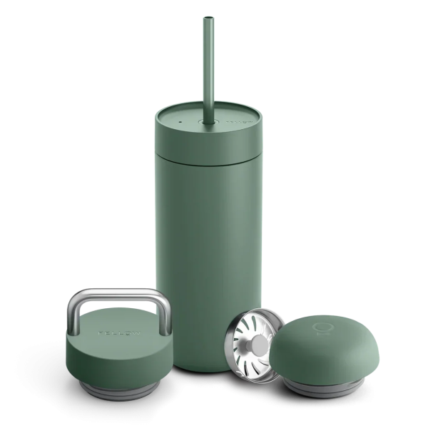 Fellow Carter Move Mug 473ml + sada 3 víček (3 v 1) - Smoke Green