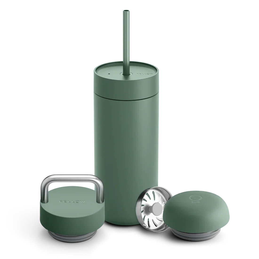 Fellow Carter Move Mug 473ml + sada 3 víček (3 v 1) - Smoke Green