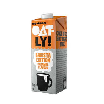 Oatly Barista Caramel - ovesný nápoj barista s příchutí karamelu