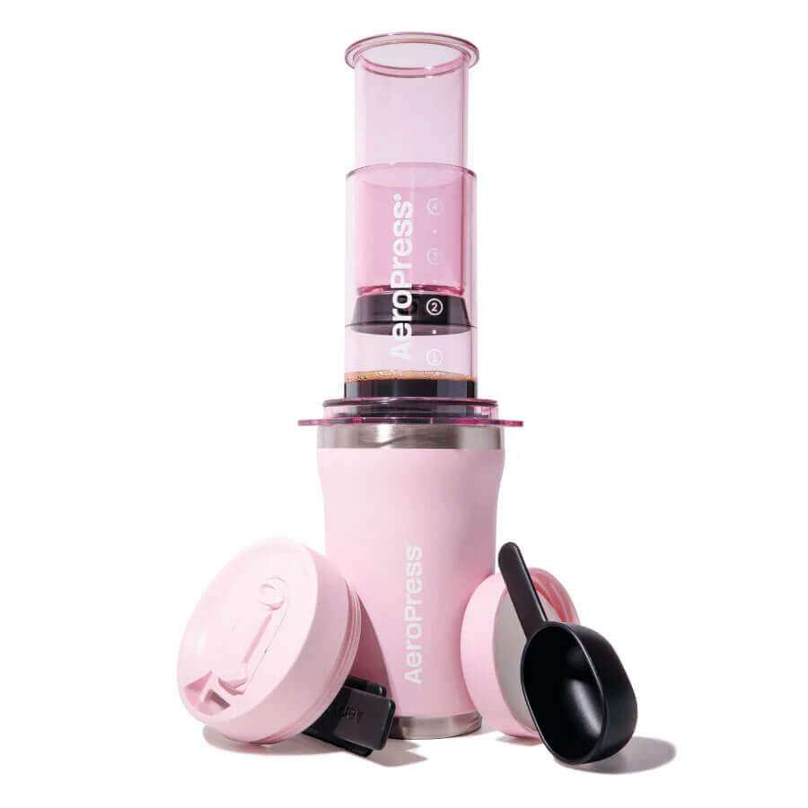 AeroPress Go Plus Travel System - cestovní kávovar - růžový (použité)
