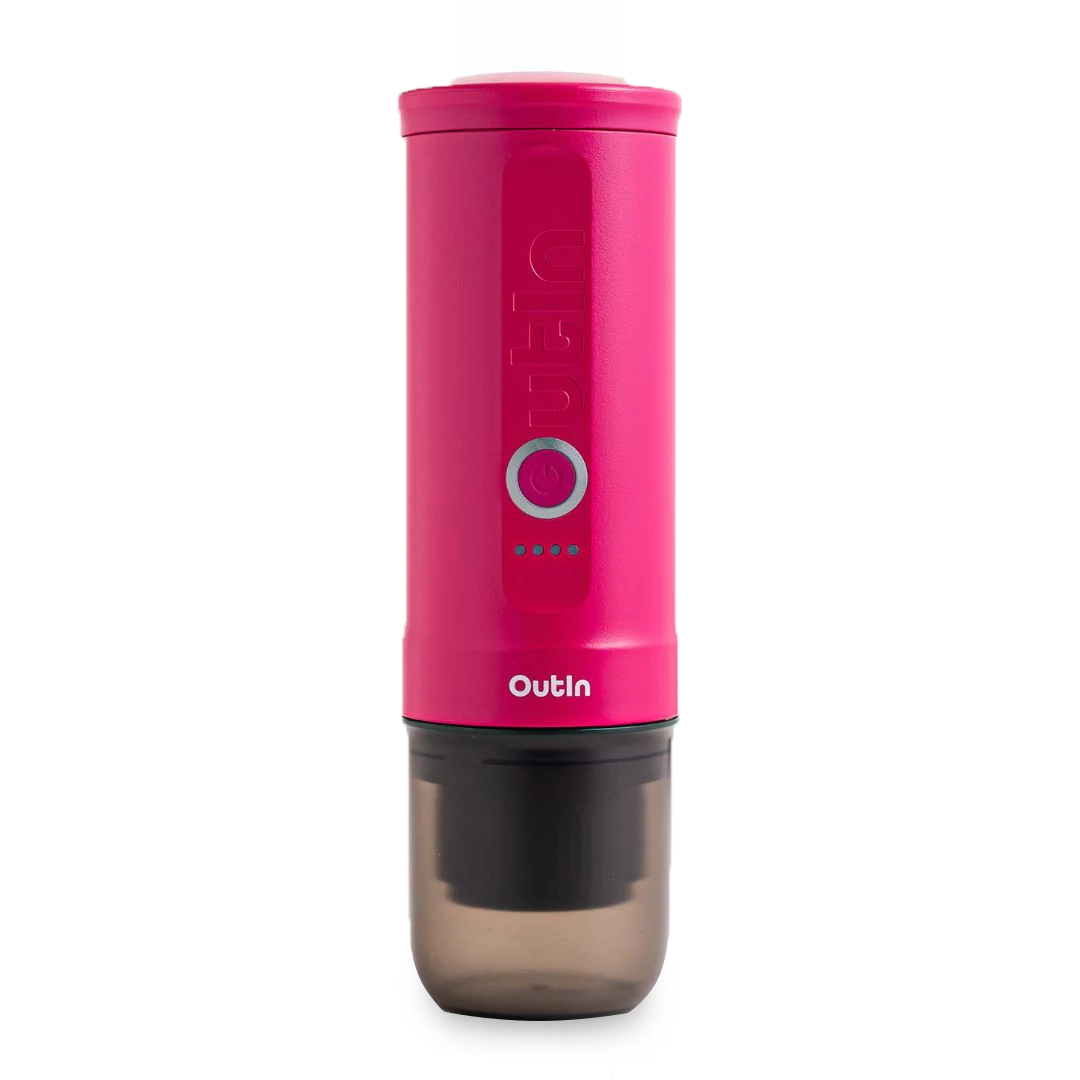 Outin Nano Portable Espresso Machine - Fuchsia Pink (Crimson Red) II (použité)