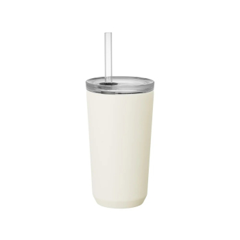 Kinto To Go Tumbler - termohrnek s brčkem - 480ml - white