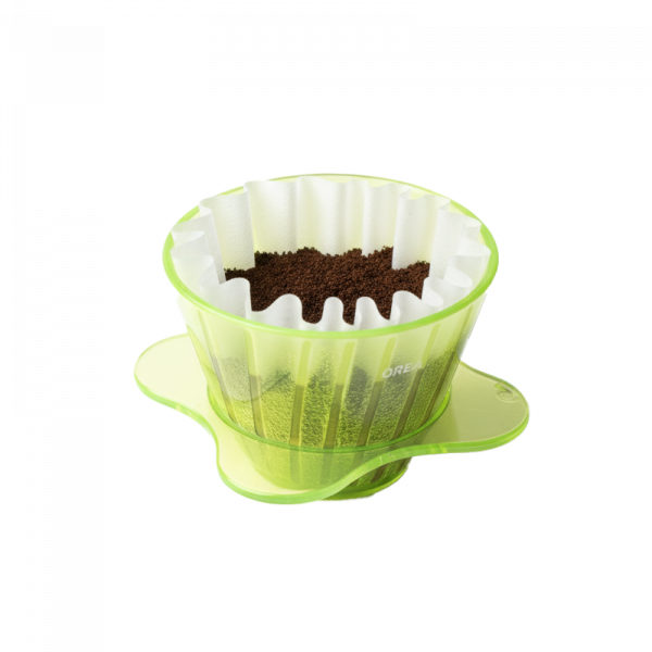 Orea O1 Brewer - Neon Green limited - compact unibody flat bottom brewer (použité)