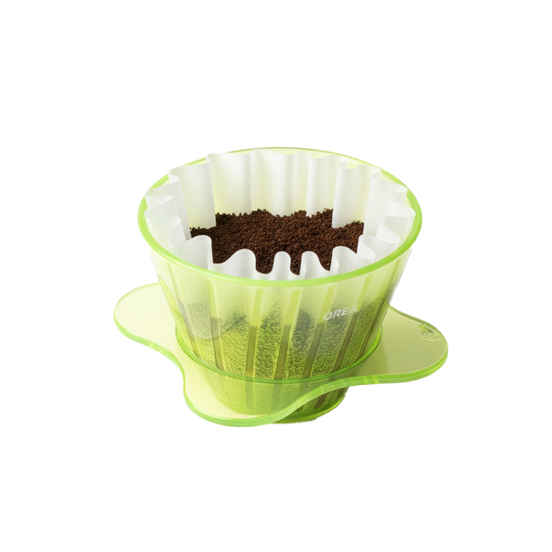 Orea O1 Brewer - Neon Green limited - compact unibody flat bottom brewer (použité)