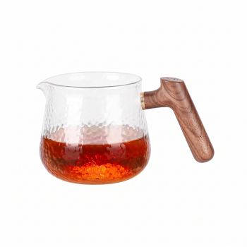 zeroHero Hammered Glass Server 3.0 Walnut Handle - s dřevěnou rukojetí - 400 ml