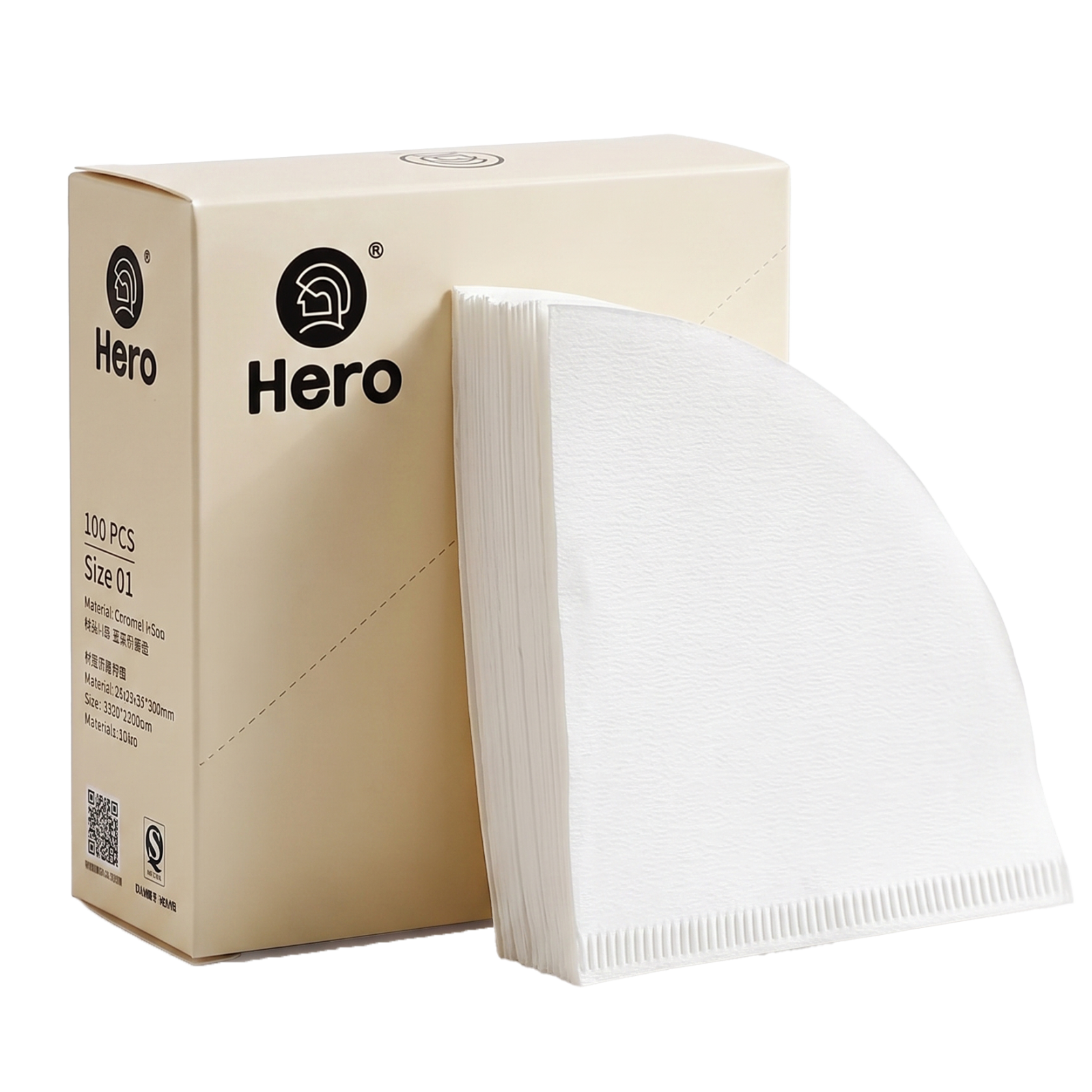 zeroHero V02 Coffee Paper Filter- papírové filtry - 100 ks - bělené