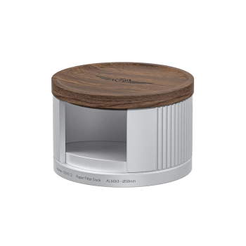 zeroHero Espresso Paper Filter Dock - zásobník na espresso papírové filtry – stříbrný