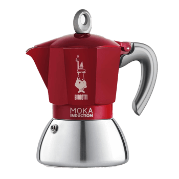 Bialetti Moka Induction 4 šálky - červená 160 ml