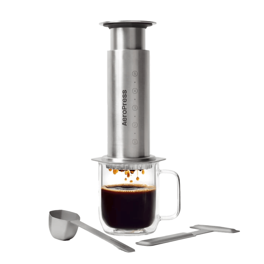 Aeropress Stainless Steel - celo-nerezový - stříbrný