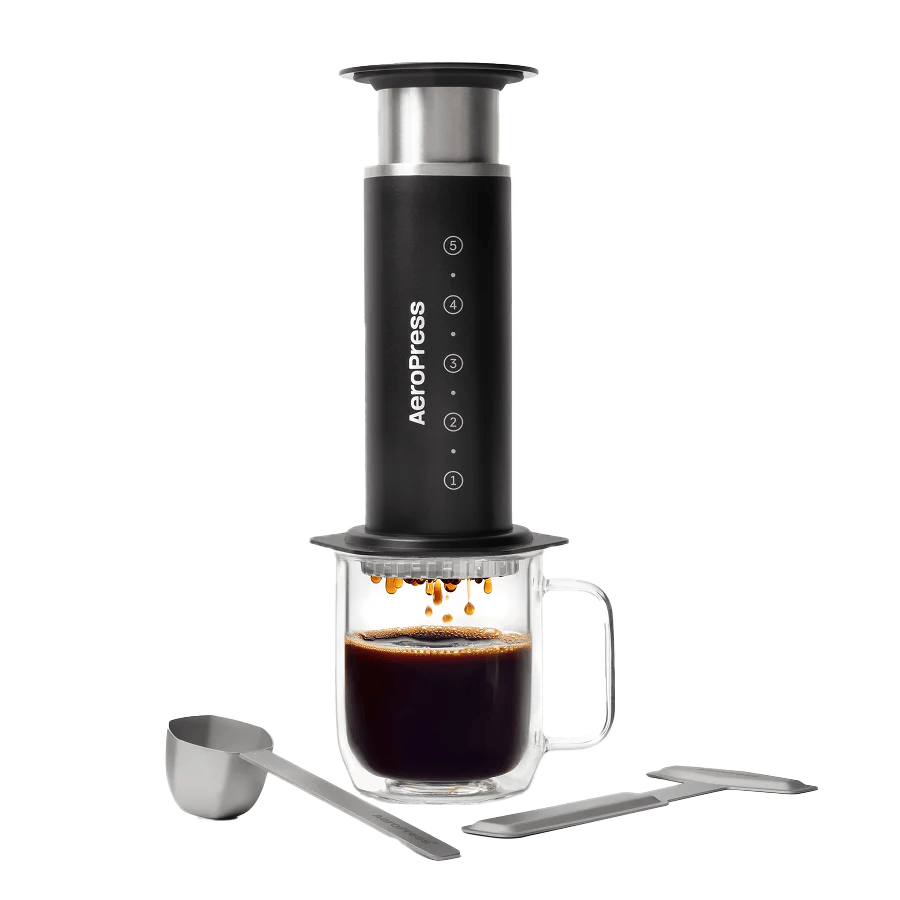 Aeropress Stainless Steel - celo-nerezový - černý