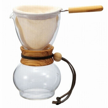Drip Pot Hario Woodneck Olive Wood - 480ml