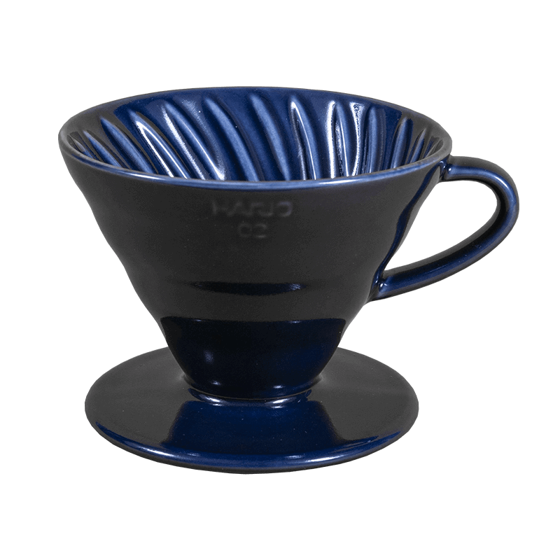 Dripper Hario V60-02 - keramický tmavě modrý  + 40 filtrů