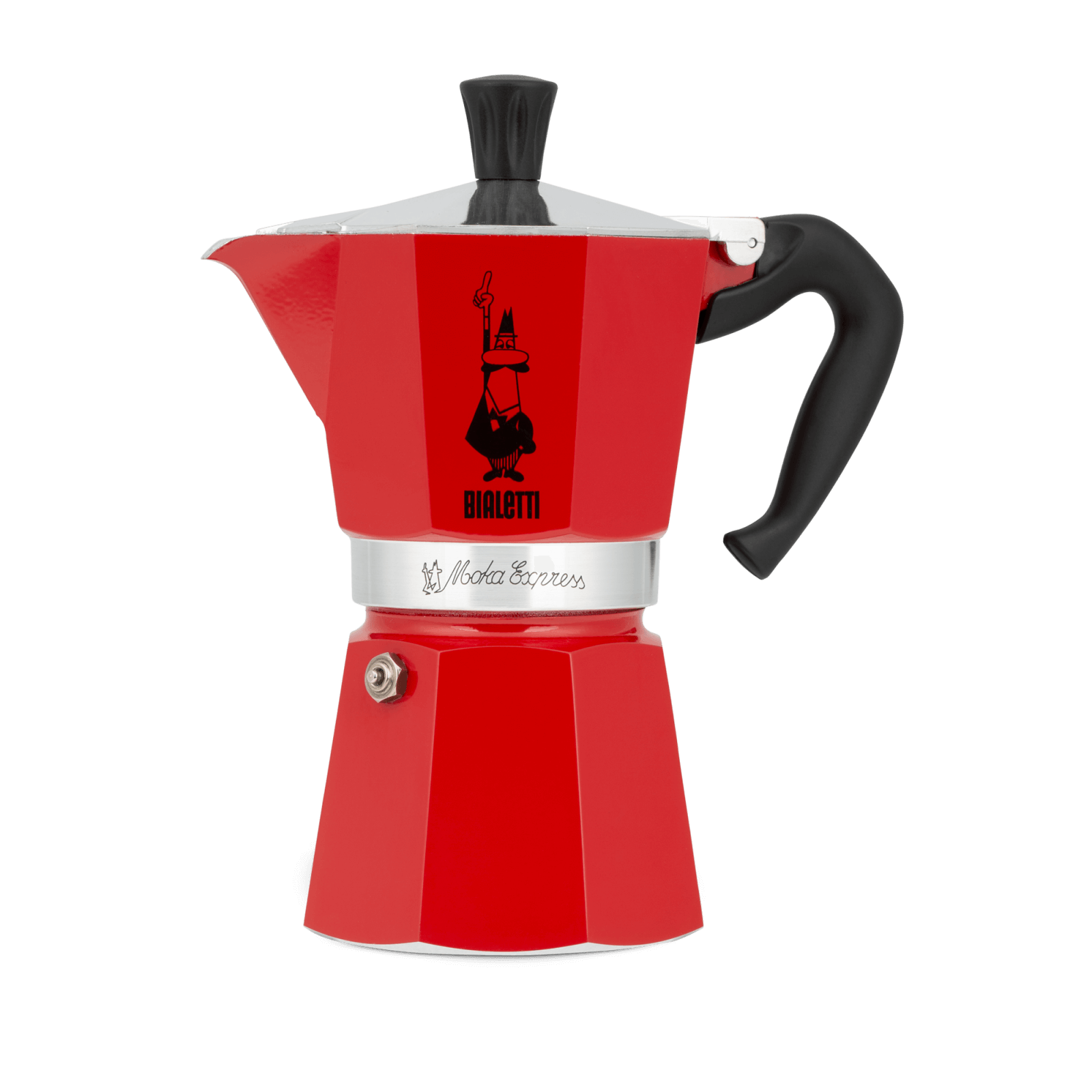 Bialetti Moka Express 3 šálky - červená moka konvice