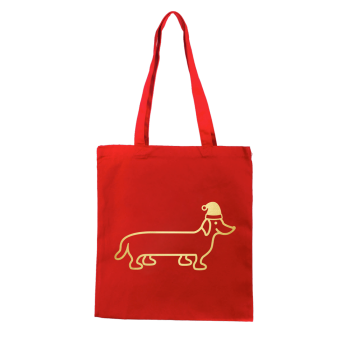 The naughty dog Vánoční plátěná taška
