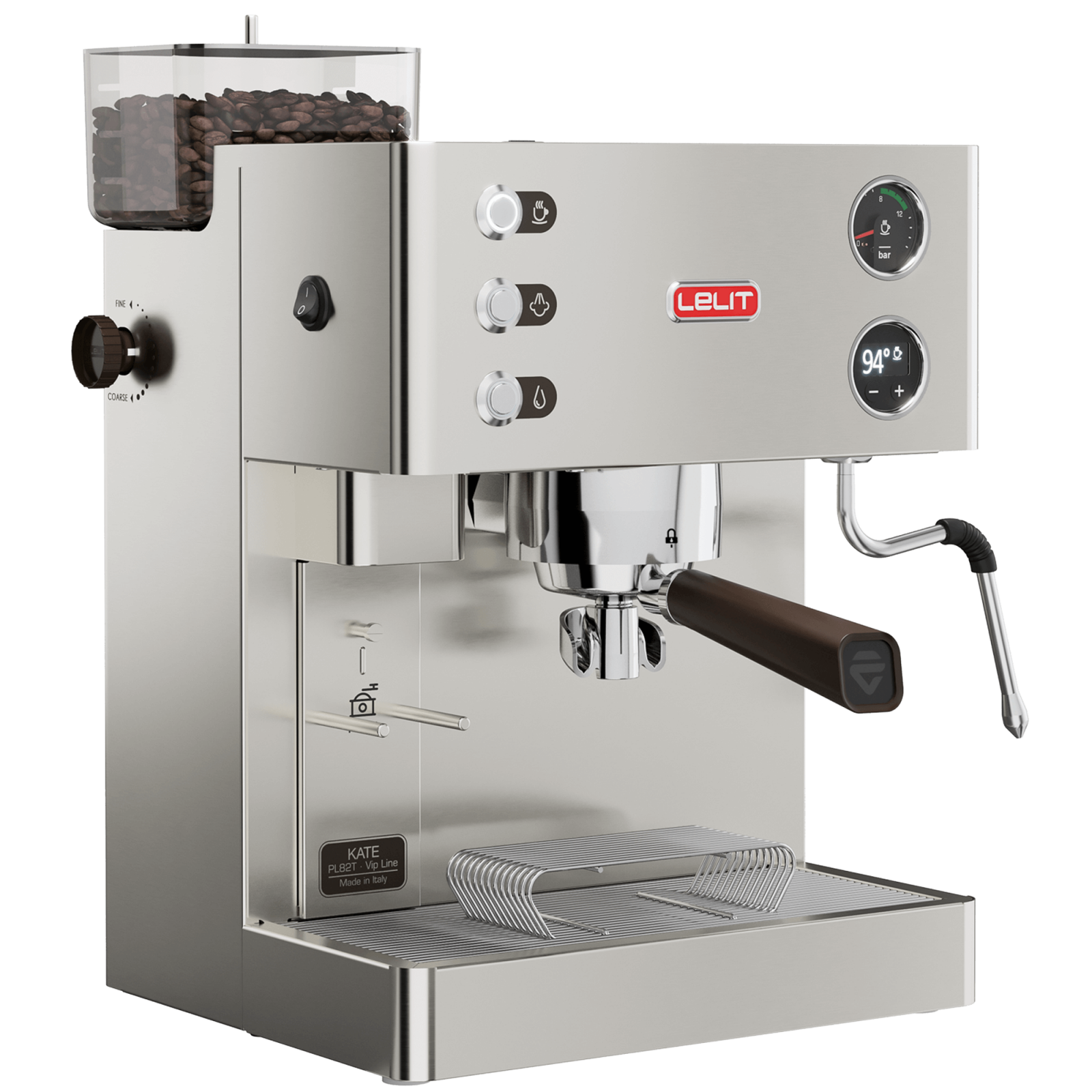Lelit Kate PL82T espresso kávovar - stříbrný