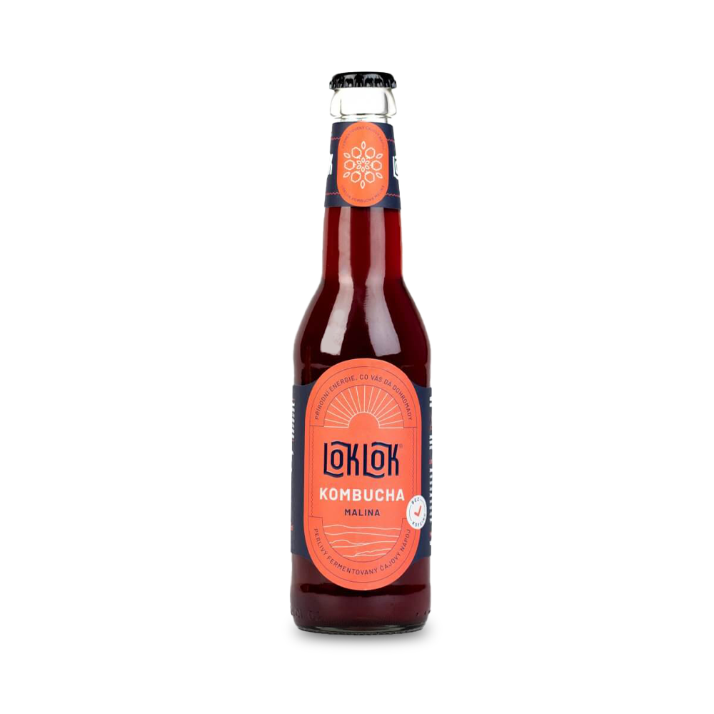 Loklok kombucha - malinová 330 ml