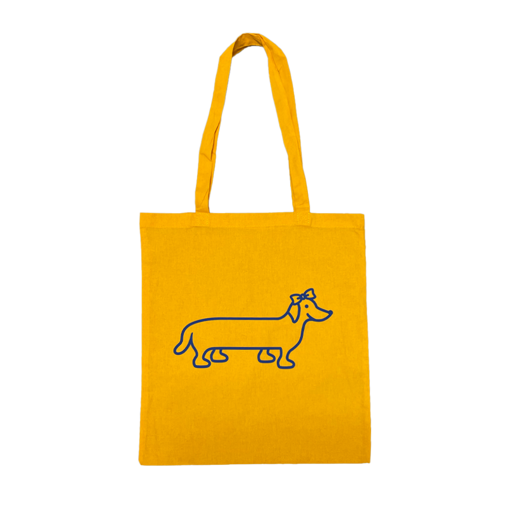 The Naughty Dog plátěná taška - žlutá