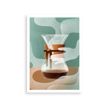 Adriana Vala kávový plakát – Chemex