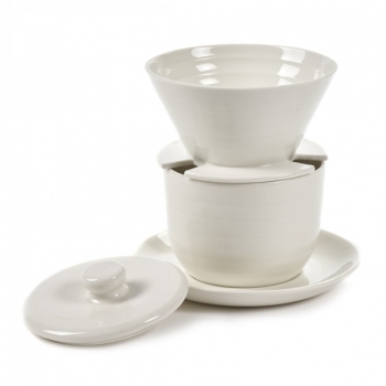 April Pour Over Brewer Kit - bílá keramická sada
