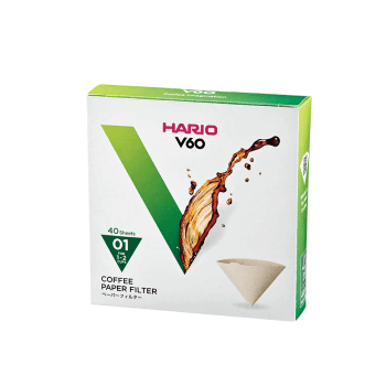 Hario papírové filtry pro V60-01 - 40 ks - nebělené [VCF-01-40M]