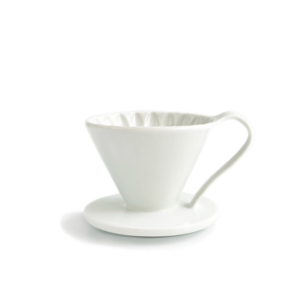 Cafec Arita Ware Flower dripper 4 - bílý