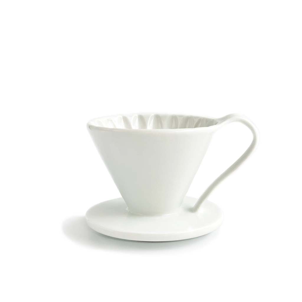 Cafec Arita Ware Flower dripper 4 - bílý