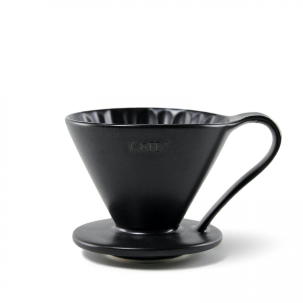 Cafec Arita Ware Flower dripper 4 - matný černý