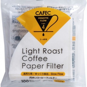 Cafec Light Roast Papírové filtry vel. 4 - 100 ks