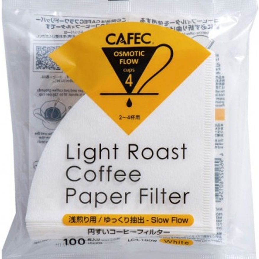 Cafec Light Roast Papírové filtry vel. 4 - 100 ks