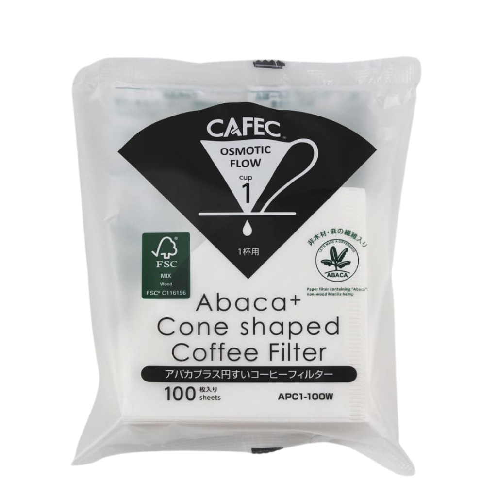 Cafec Abaca+ Papírové filtry vel.1 - 100 ks