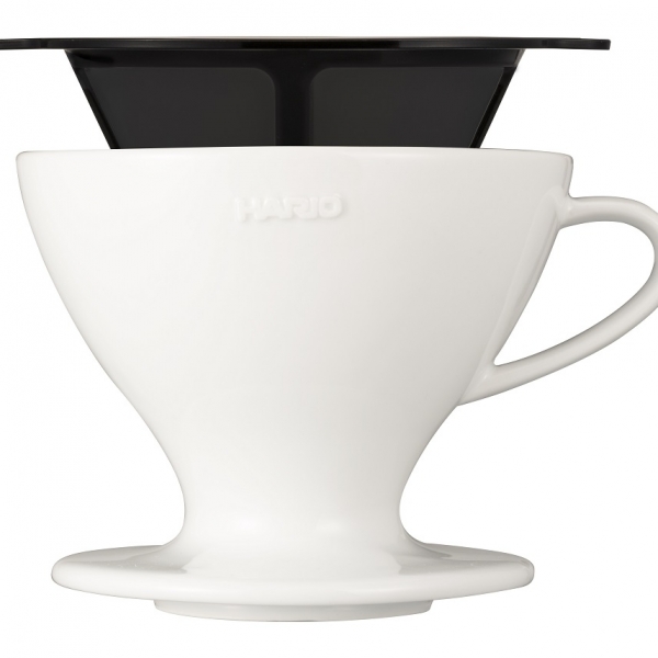 Hario W60-01 Dripper Multipurpose - keramický bílý