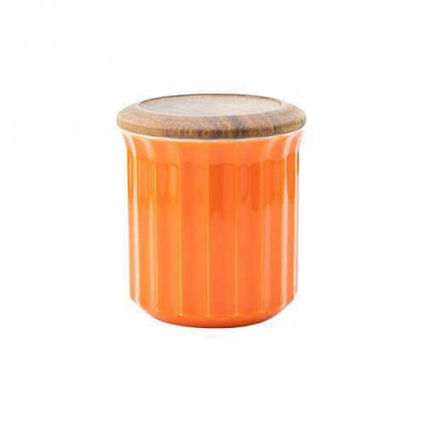 Origami Canister keramická dóza - oranžová