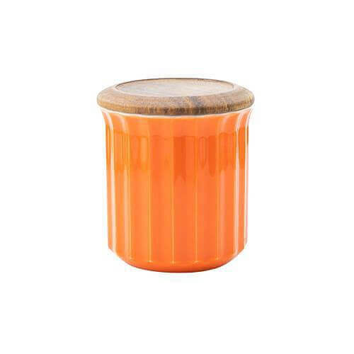 Origami Canister keramická dóza - oranžová