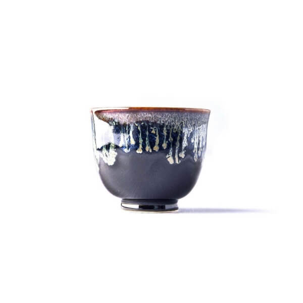 Made in Japan šálek - Black with Bright Blue - 150 ml