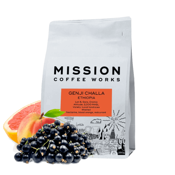 Výběrová káva Mission Coffee Works Etiopie GENJI CHALLA