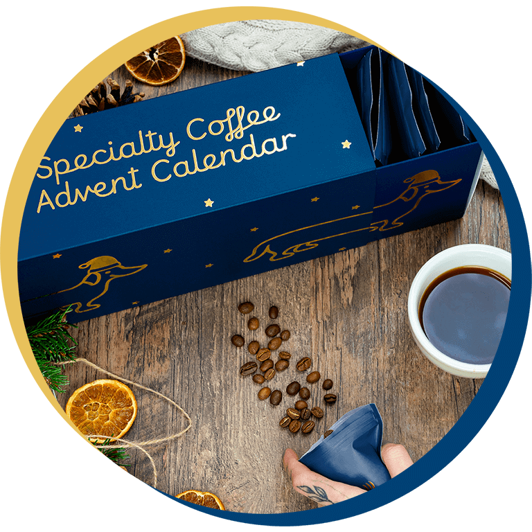 Výběrová káva The naughty dog Kávový adventní kalendář 2023