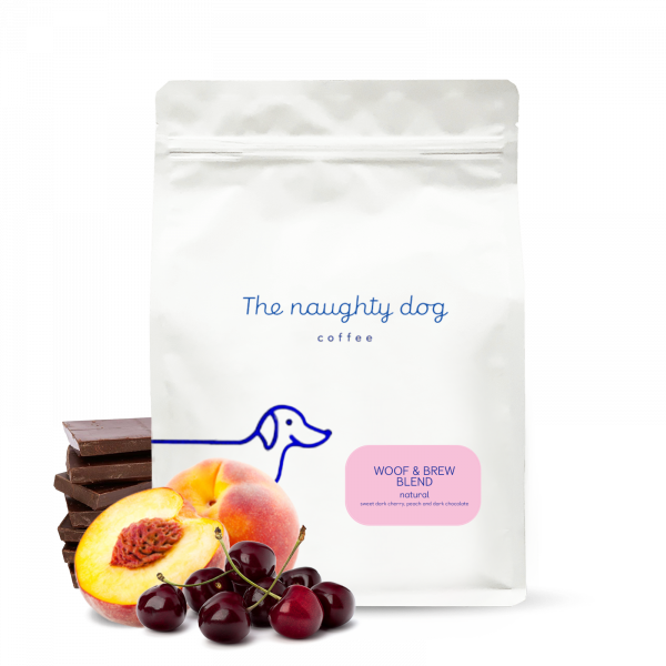 Výběrová káva The naughty dog WOOF & BREW ESPRESSO blend - 1000 g