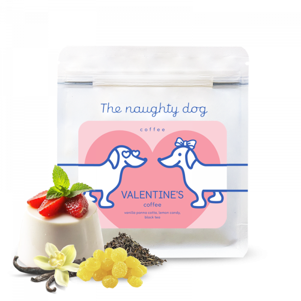 Výběrová káva The naughty dog VALENTINE'S COFFEE - speciální Valentýnská edice