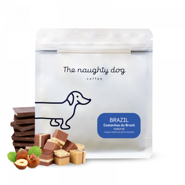 Výběrová káva The naughty dog Brazílie CASTANHAS DO BRAZIL