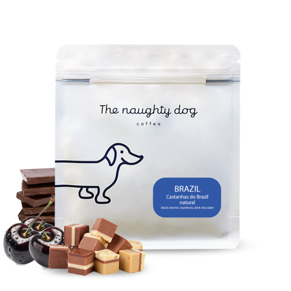 Výběrová káva The naughty dog Brazílie CASTANHAS DO BRAZIL