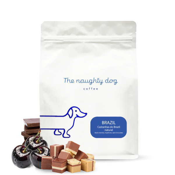 Výběrová káva The naughty dog Brazílie CASTANHAS DO BRAZIL - 1000 g