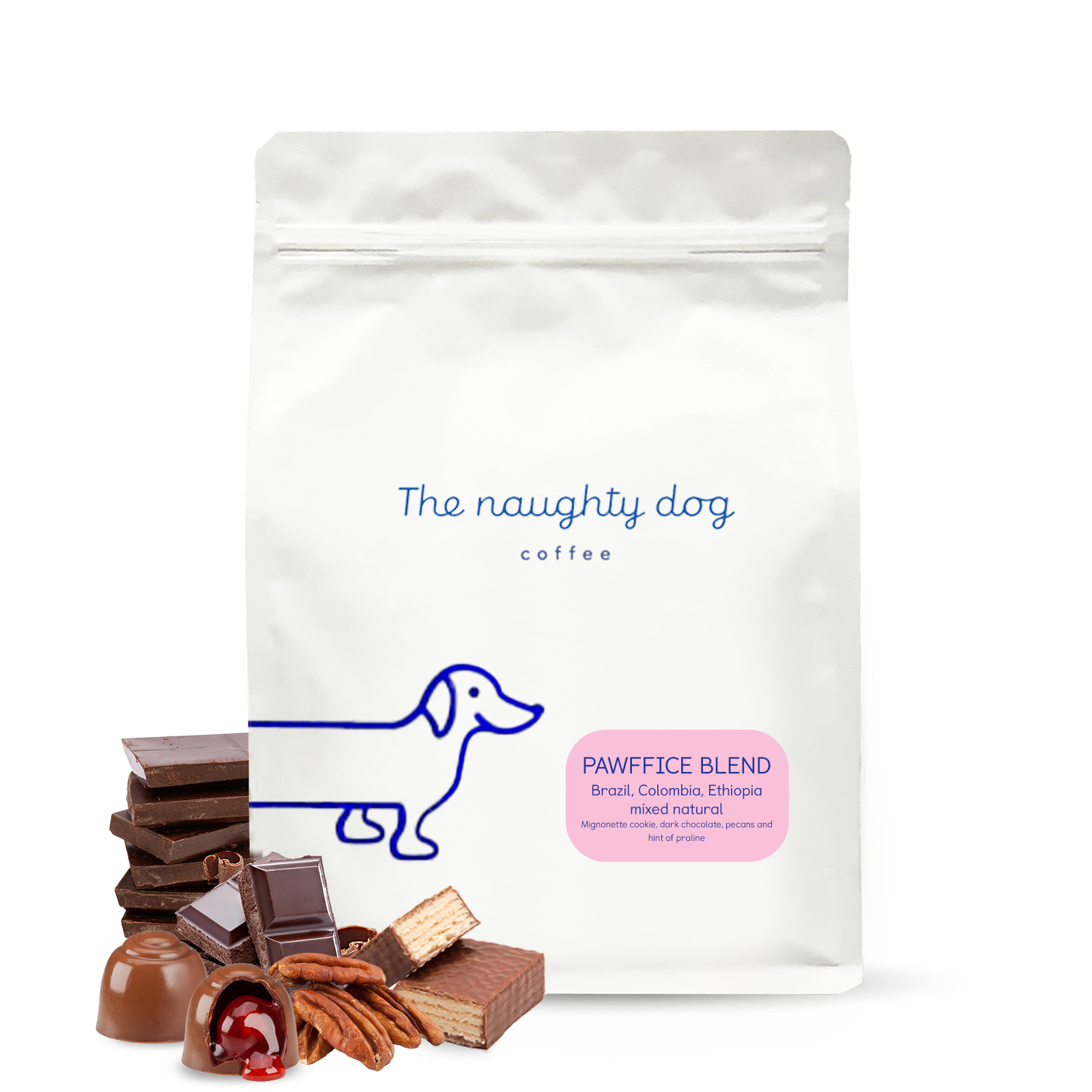 Výběrová káva The naughty dog PAWFFICE ESPRESSO BLEND #2 - 1000 g - káva do kanceláře