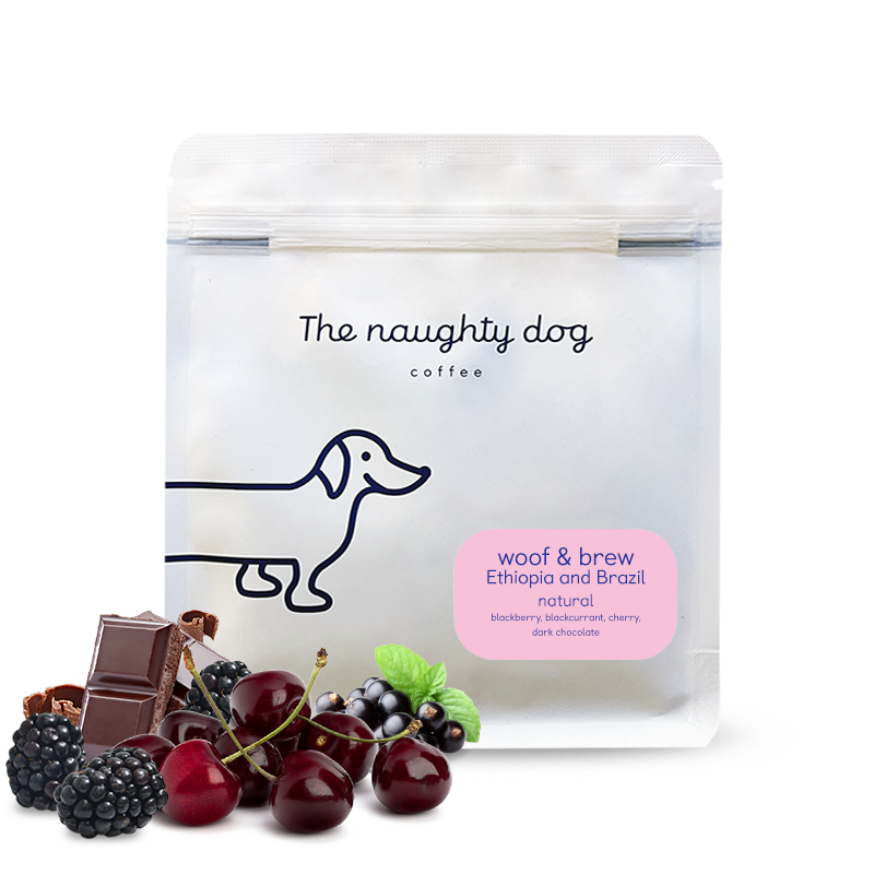 Výběrová káva The naughty dog WOOF & BREW ESPRESSO blend #2