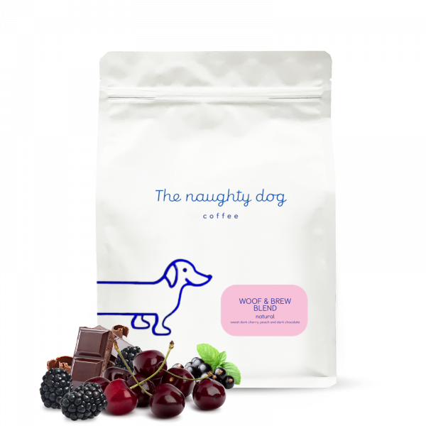 Výběrová káva The naughty dog WOOF & BREW ESPRESSO blend #2 - 1000 g