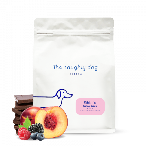 Výběrová káva The naughty dog Etiopie TESFAYE BEKELE - 1000 g