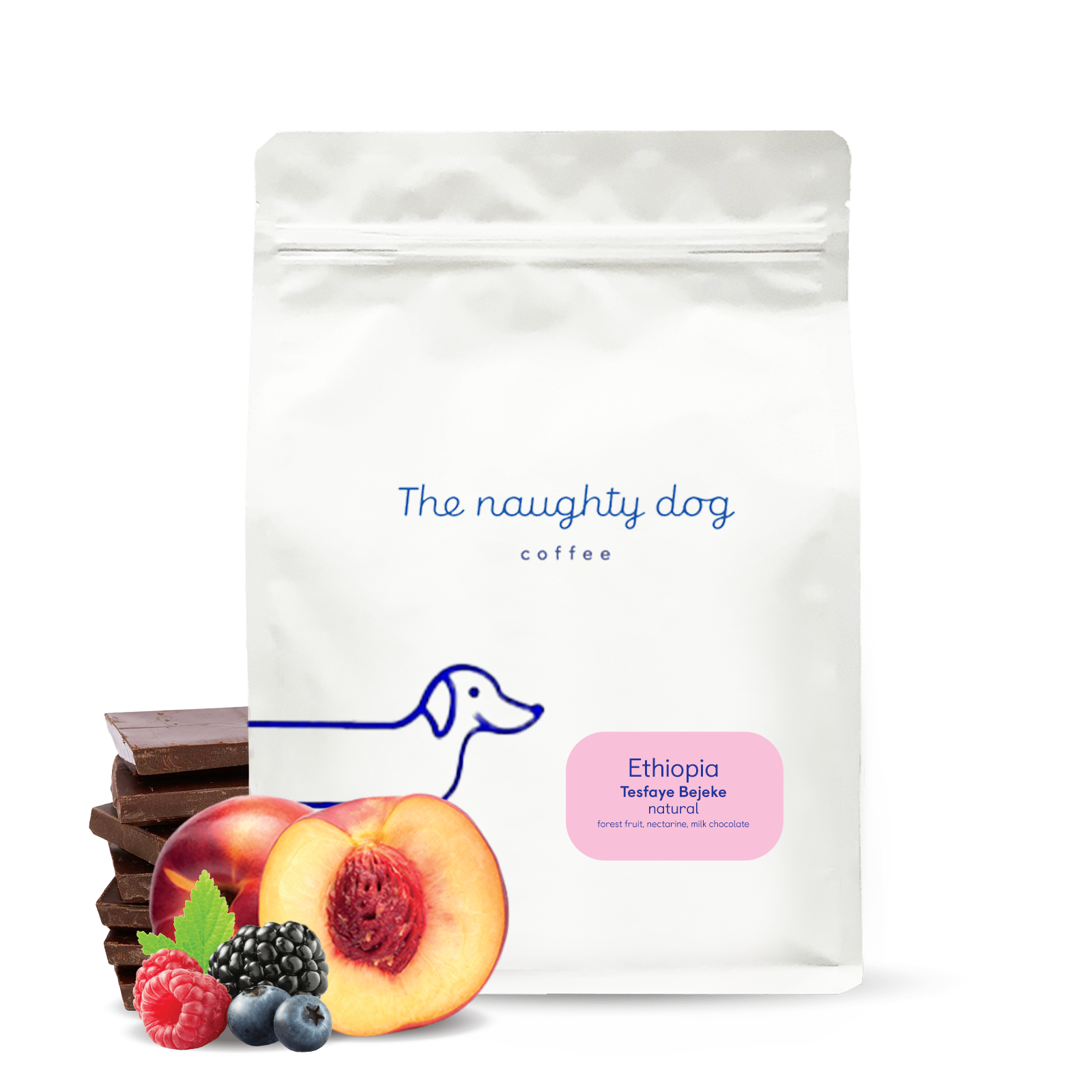 Výběrová káva The naughty dog Etiopie TESFAYE BEKELE - 1000 g