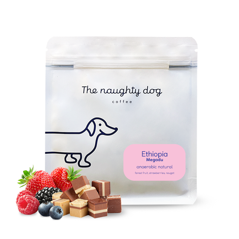 Výběrová káva The naughty dog Etiopie MEGADU