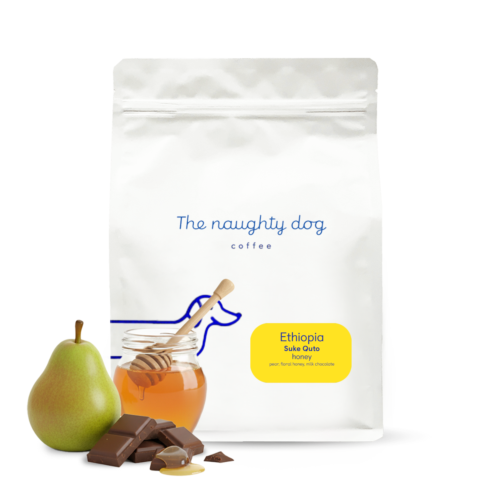 Výběrová káva The naughty dog Etiopie SUKE QUTO HONEY - 1000 g
