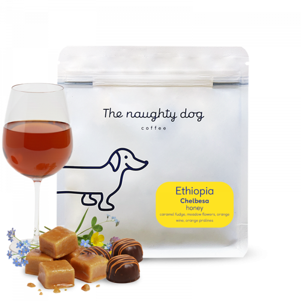 Výběrová káva The naughty dog Etiopie CHELBESA